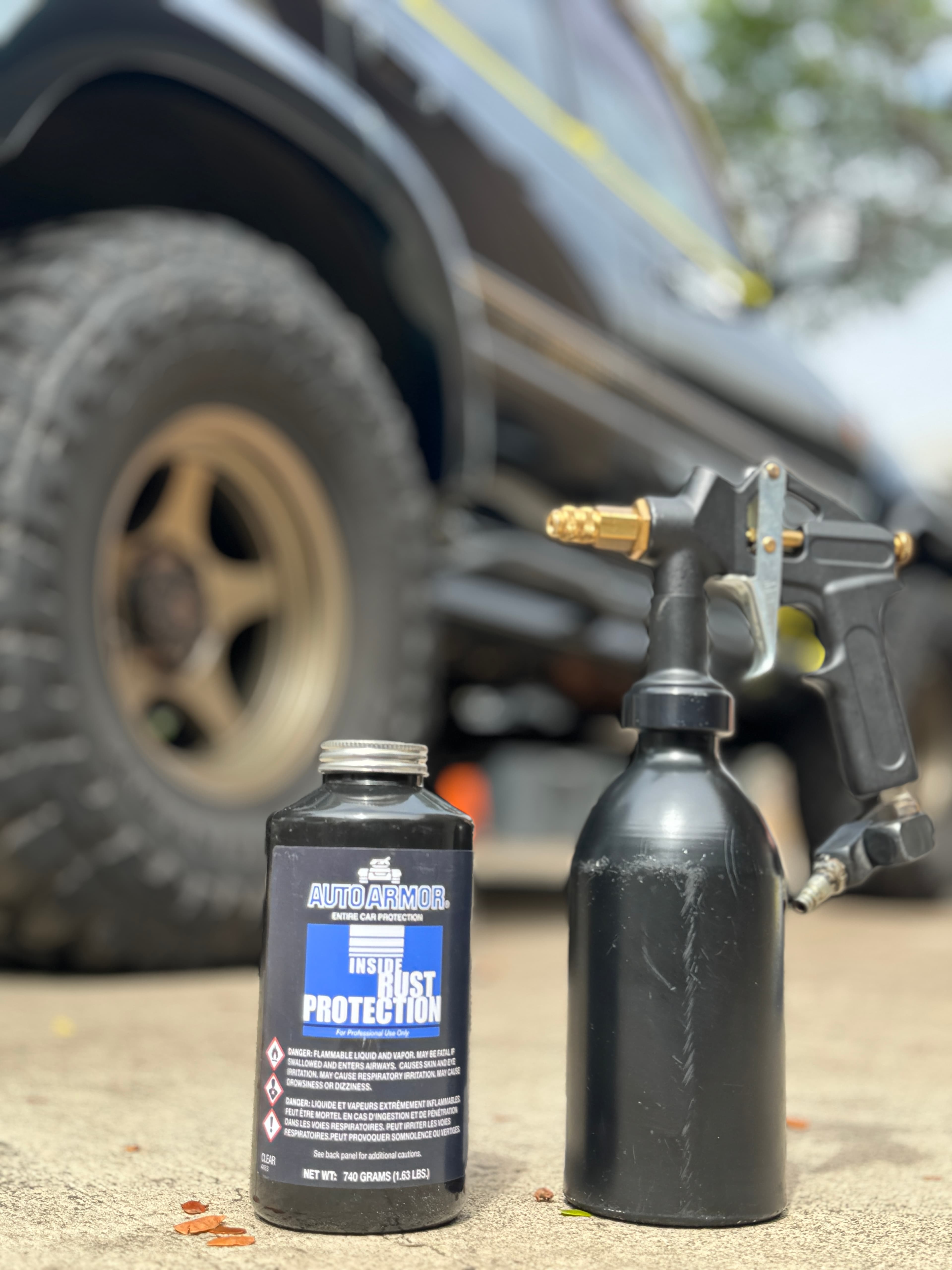 Internal cavity rust protection service detail